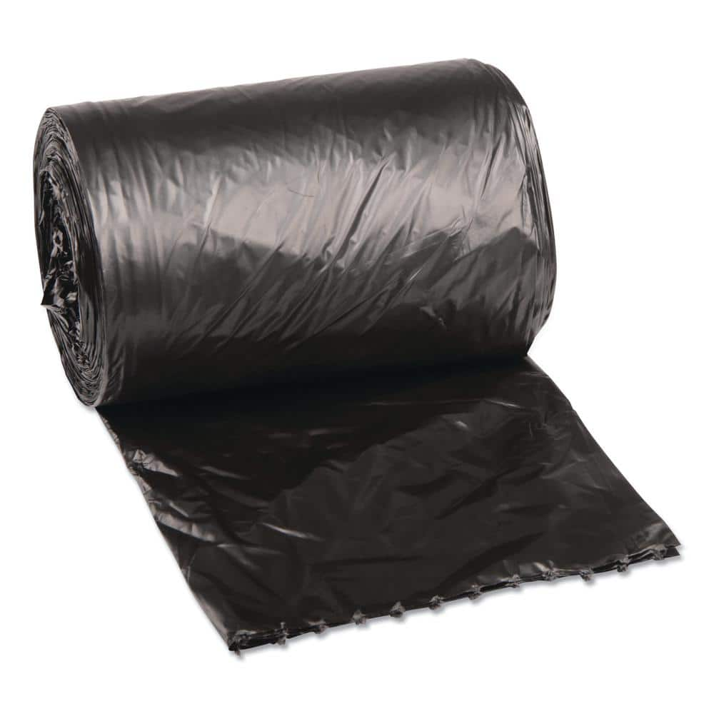 7 Gallon Black Regular Duty Trash Bags - 0.35 Mil