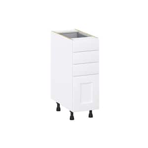 Wallace Painted Warm White Shaker Assembled Base Kitchen Cabinet with 4 Drawer (12 in. W X 34.5 in. H X 24 in. D)