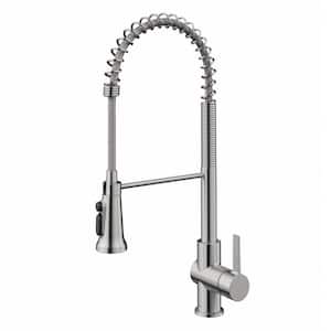Britt 2-in-1 Commercial Style Pull-Down Single Handle Water Filter Kitchen Faucet in Spot Free Stainless Steel
