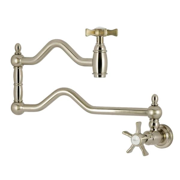 Hamilton Wall Mount Pot Filler Faucet in Brushed Nickel