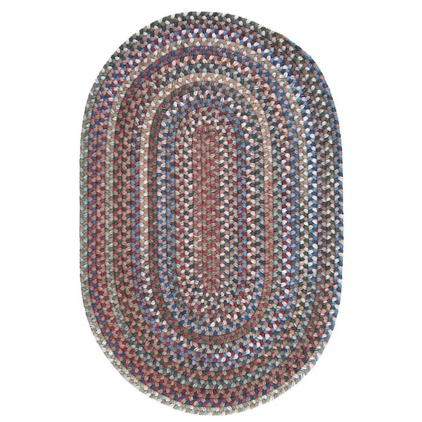 Home Decorators Collection Cage Dusk 7 ft. x 9 ft. Oval Braided Area Rug