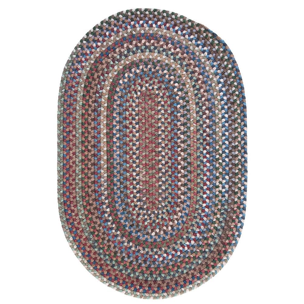 Home Decorators Collection Cage Dusk 8 ft. x 11 ft. Oval Braided Area Rug -  OH48R096X132