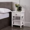 HOMESTOCK Small Profile Night Stand, Bedside Table, Side Tables Bedroom ...