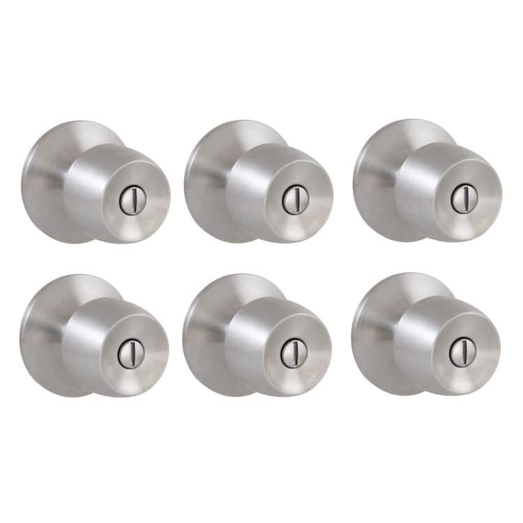 Defiant Brandywine Stainless Steel Bed/Bath Door Knob (6-Pack)