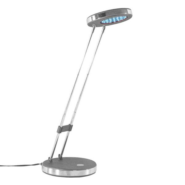 BAZZ 15.75 in. Silver Round Articulated LED Task Lamp