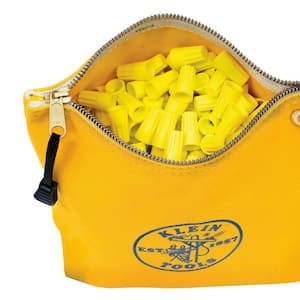 10 in. Consumables Yellow Canvas Zipper Bag