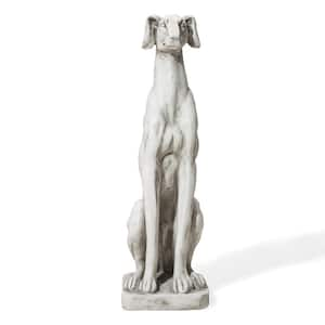 32 in. H MGO Sitting Dog Garden Statue