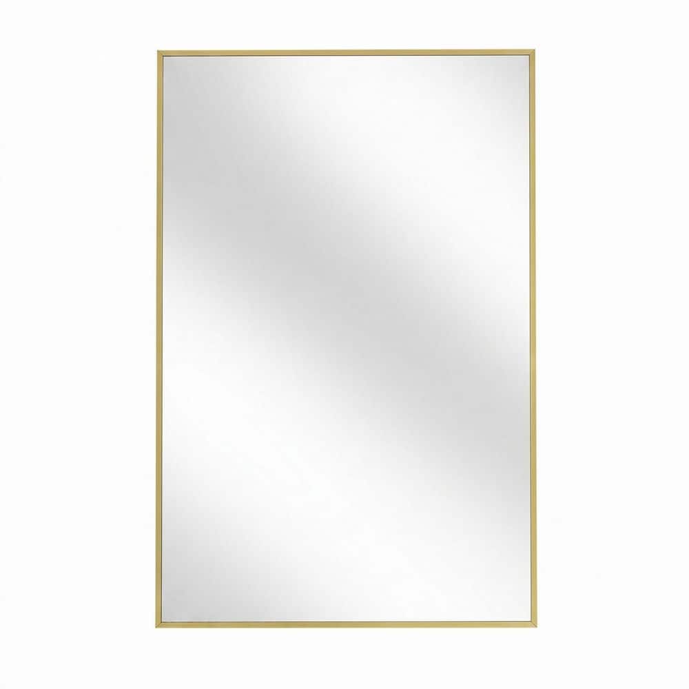 Modern Gold 30 in. W x 55 in. H Rectangle Aluminum Alloy Framed Vanity Wall Mirror price history on PriceWatchPro