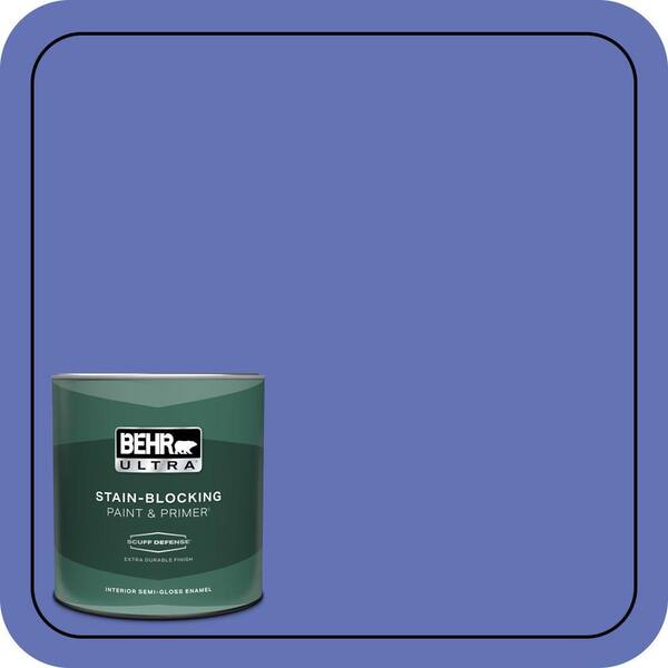 BEHR ULTRA 1 qt. #P540-6 Wild Pansy Extra Durable Semi-Gloss Enamel Interior Paint & Primer