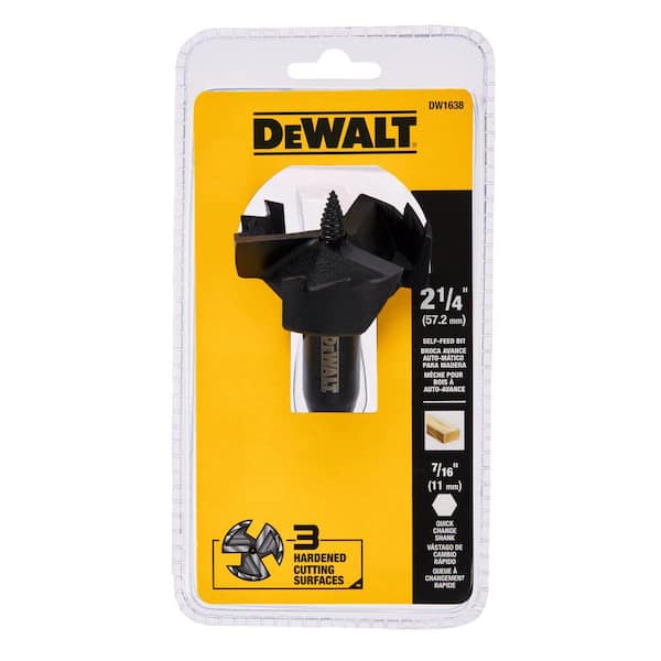 DEWALT 2-1/4 in. Heavy-Duty Self-Feed Bit DW1638 - The Home Depot