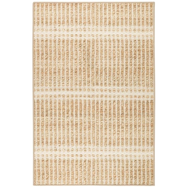 Arbor Machine Washable Natural 2.6 ft. x 8 ft. Indoor Area Rug