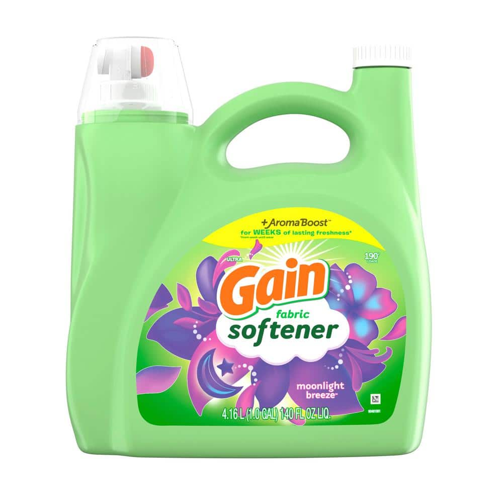 Gain Ultra 140 oz. Moonlight Breeze Scent Liquid Fabric Softener  (190-Loads) 003077210068 - The Home Depot