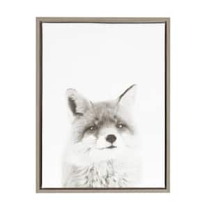 24 in. x 18 in. "Fox" by Tai Prints Framed Canvas Wall Art