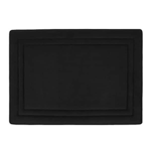 Home Dynamix Smart Dry 17 in. x 24 in. Black Bath Mat