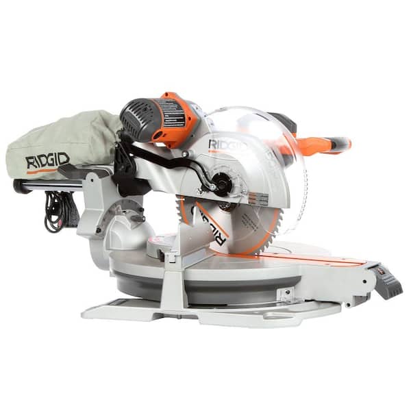 RIDGID 15 Amp 12 in. Sliding Compound Miter Saw with Adjustable