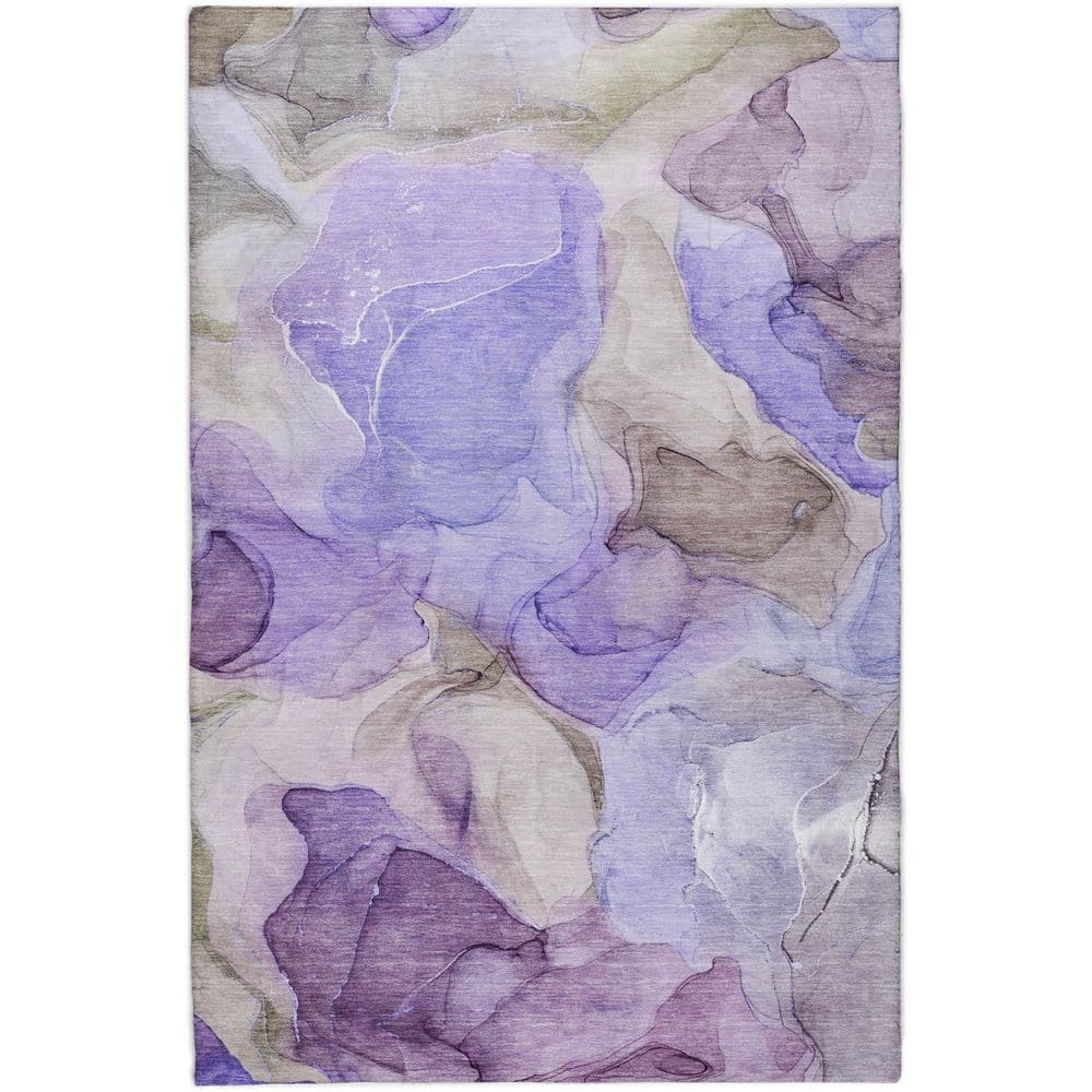 Dream Shag Premium Machine Washable Abstract ADS504 Purple 10 ft. x 14 ft. Area Rug price history on PriceWatchPro