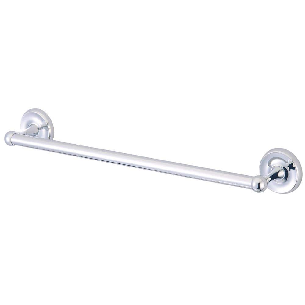 Classic 24-Inch Polished Chrome Wall Mounted Towel Bar