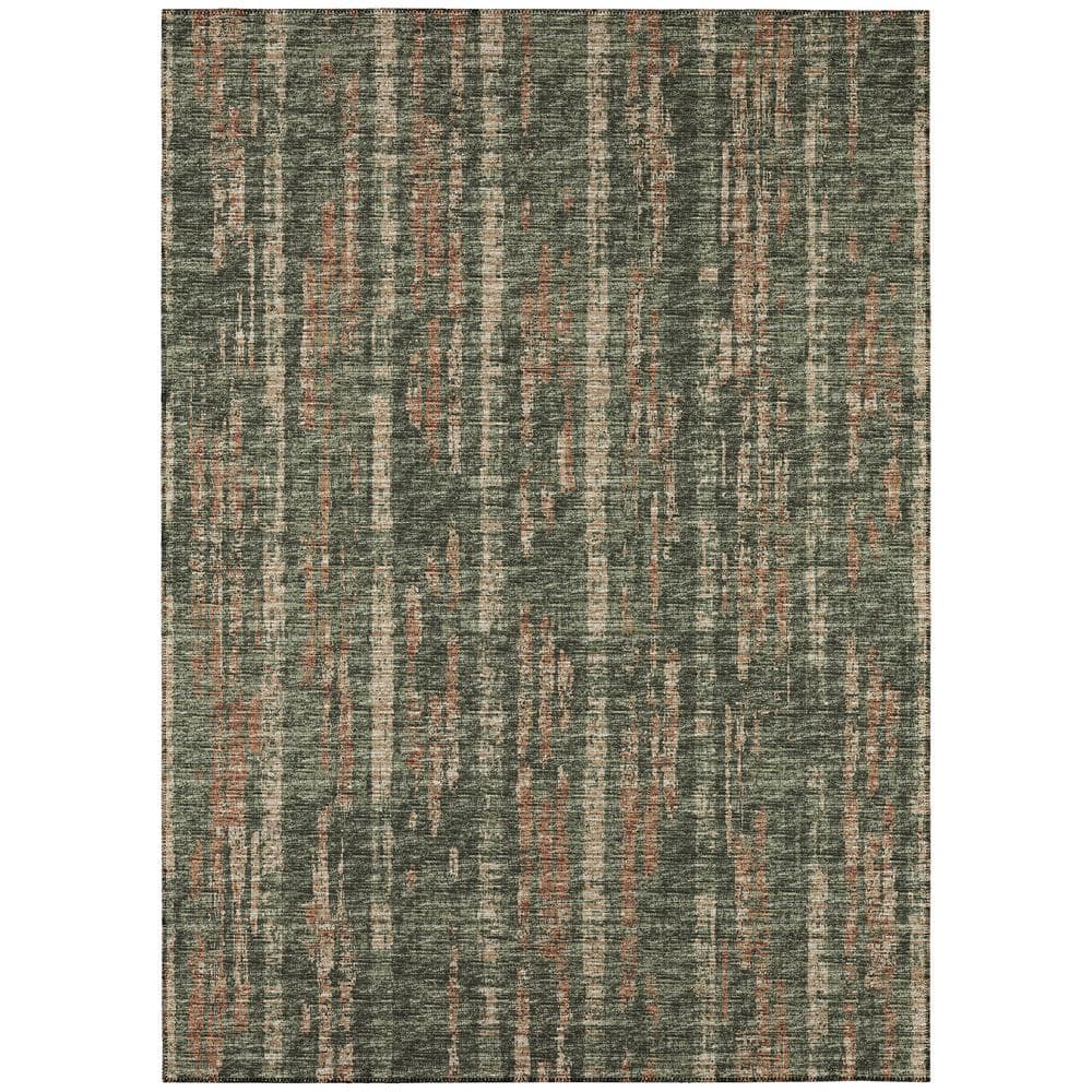 Rylee Green 10 ft. x 14 ft. Geometric Indoor/Outdoor Area Rug