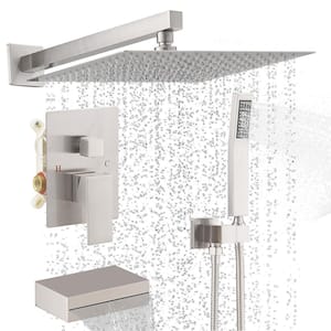 Single Handle 3-Spray Tub and Shower Faucet with Tub Spout 2.5 GPM with High Pressure in. Nickel (Valve Included)