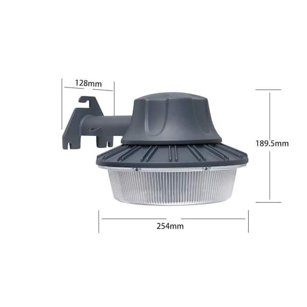 46-Watt Gray Outdoor Integrated LED Area Light Wall/Pole Mountable with Dusk to Dawn Control 46-Watt Gray Outdoor Integrated LED Area Light Wall/Pole Mountable with Dusk to Dawn Control