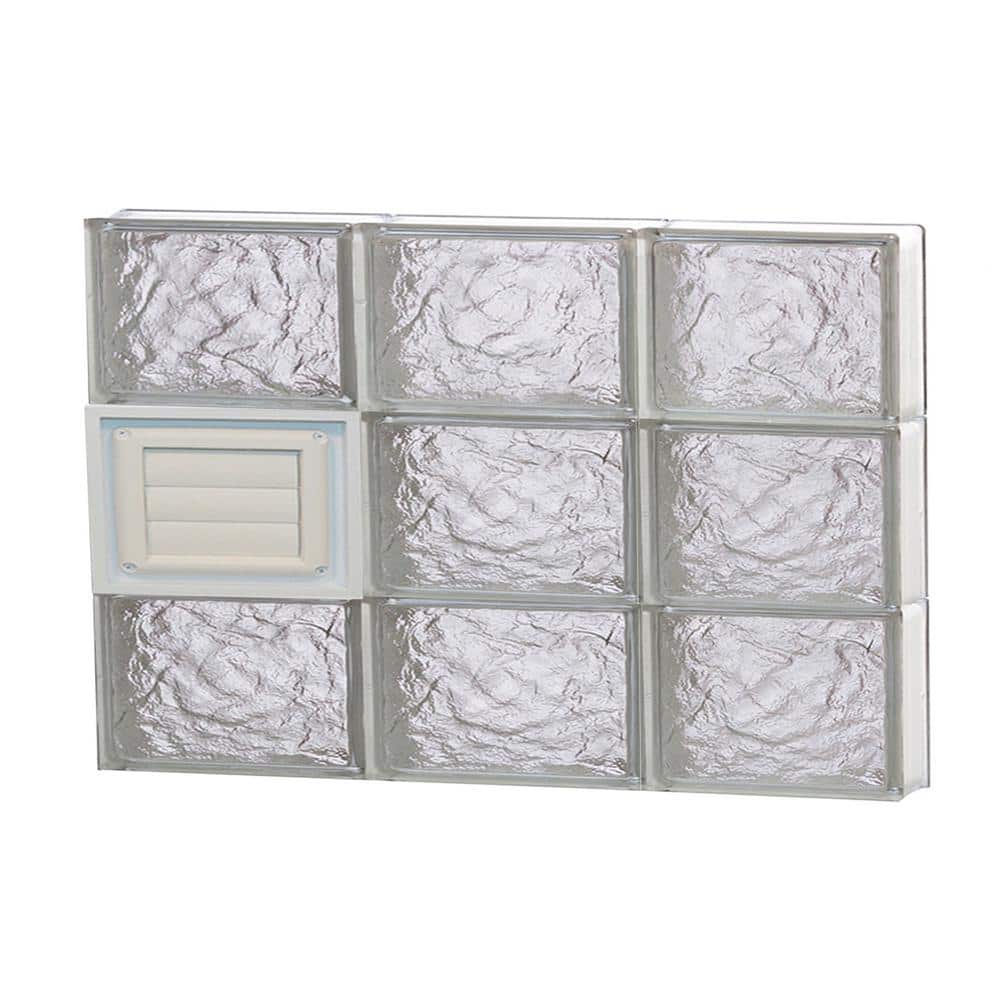 23.25 in. x 17.25 in. x 3.125 in. Frameless Ice Pattern Glass Block Window with Dryer Vent price history on PriceWatchPro