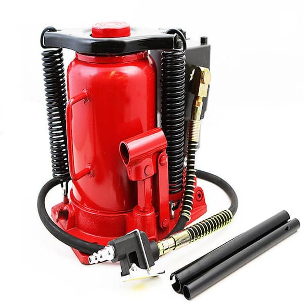 32-Ton Air/Hydraulic/Manual Bottle Jack with Jack Handles