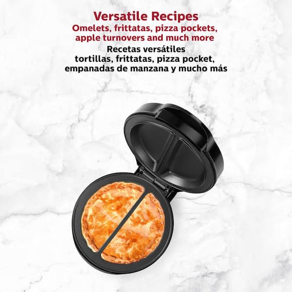 Better Chef Electric Double Omelet Maker - Black, Non-Stick, Omelet Mode, Power Indicator Light