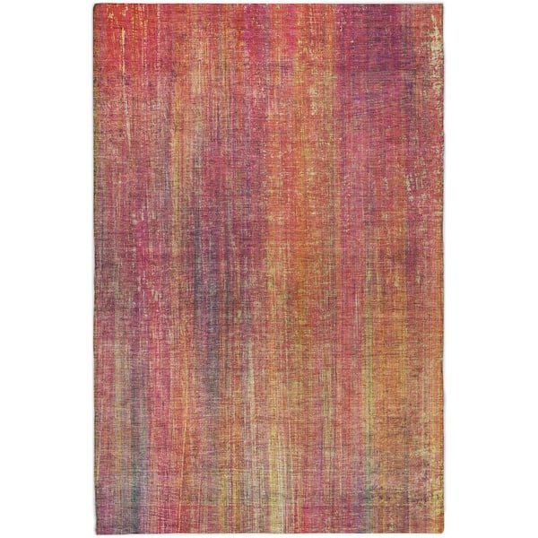Dream Shag Premium Machine Washable Abstract ADS552 Red 10 ft. x 14 ft. Area Rug