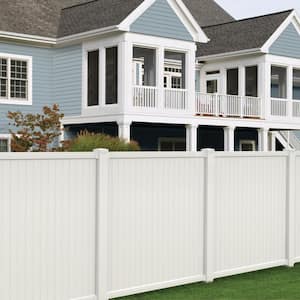 White Vinyl Fence Adjustable Bracket Kit (2-Pack)