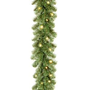 9 ft. Kincaid Spruce Garland with Clear Lights