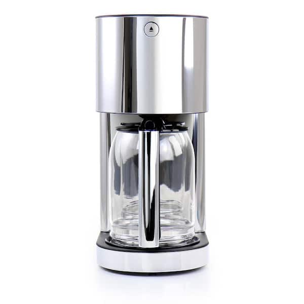 Stainless Steel 8-Cup* Coffeemaker, Silver Glass Accent