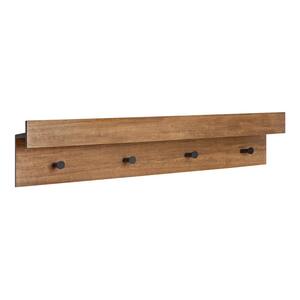 StyleWell Natural Wood Floating Wall Shelves with Rattan Caning Detail (Set  of 2) 20MJE2133 - The Home Depot