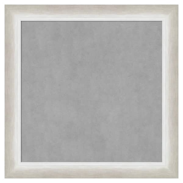Amanti Art Two Tone Silver 14 in. x 14 in. Framed Magnetic Board