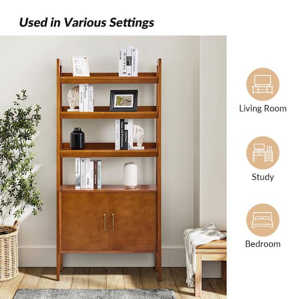 JAYDEN CREATION Andrei Acorn 76 in. H x 36 in. W 3-Open Shelves