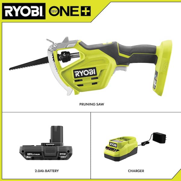 Ryobi One+ 18V Cordless Pruner and Reciprocating Saw (2-Tool) (Tool Only)