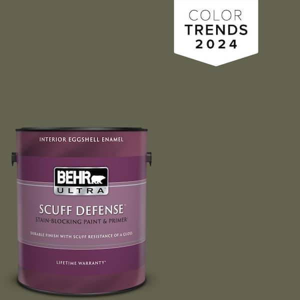 BEHR ULTRA 1 gal. #N350-7A Mountain Olive Extra Durable Eggshell Enamel Interior Paint & Primer