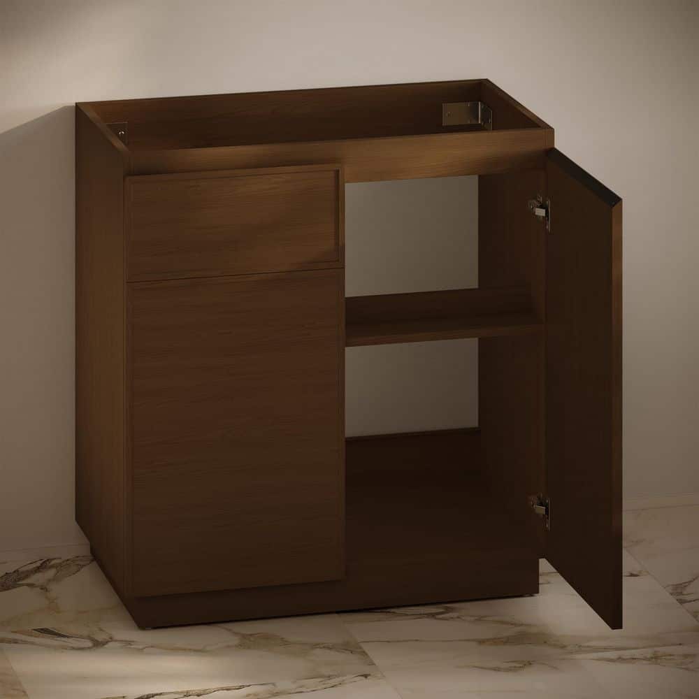 St. Tropez 36" Freestanding Brown Oak Bathroom Vanity Cabinet
