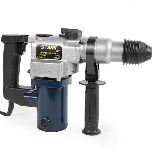 Snestorm Lige lejr Stark 6.7 Amp Corded 1/2 in. SDS-Plus Rotary Hammer Drill with Chisel Bits  45350-H - The Home Depot