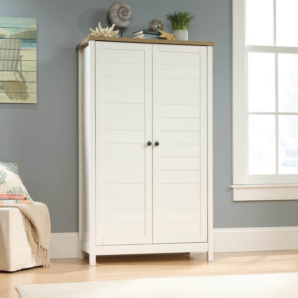 Sauder white cabinet discount