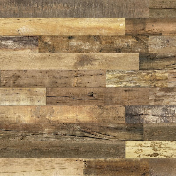 Enkor Barnwood Collection 3 8 In X 6 64 Urban Cowboy Engineered Wood Interior Accent Wall Panel Box 129200 The Home Depot - Interior Wood Wall Paneling Home Depot