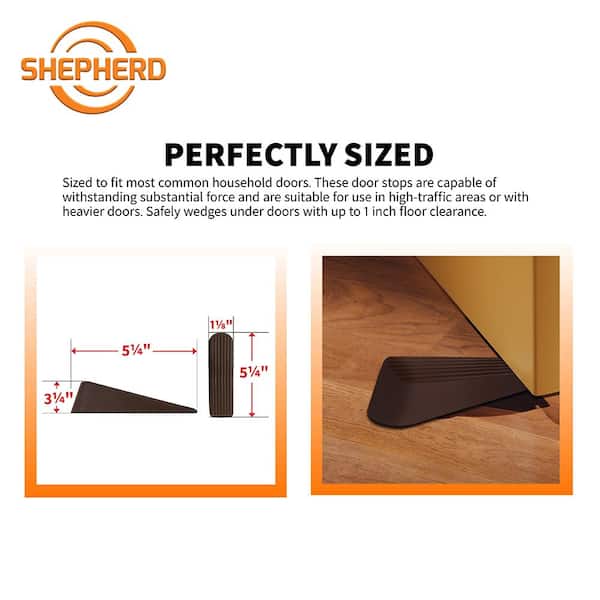 Brown Rubber Door Stops (2 per Pack) Brown Rubber Door Stops (2 per Pack)