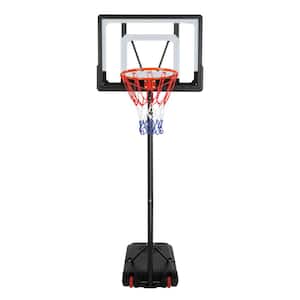 5.2 ft. to 6.9 ft. Adjustable Height Removable Basketball Hoop with 2 Wheels
