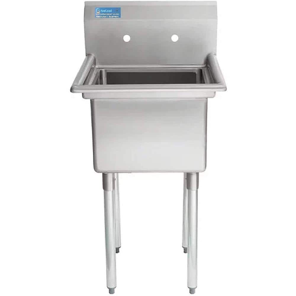 20" x 22" Silver Stainless Steel Freestanding Commercial Sink