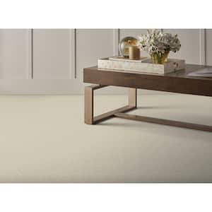 Merino Herringbone - Chantilly - White 12 ft. 36 oz. Wool Pattern Installed Carpet