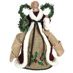 16 in. Country Poinsettia Angel Tree Topper