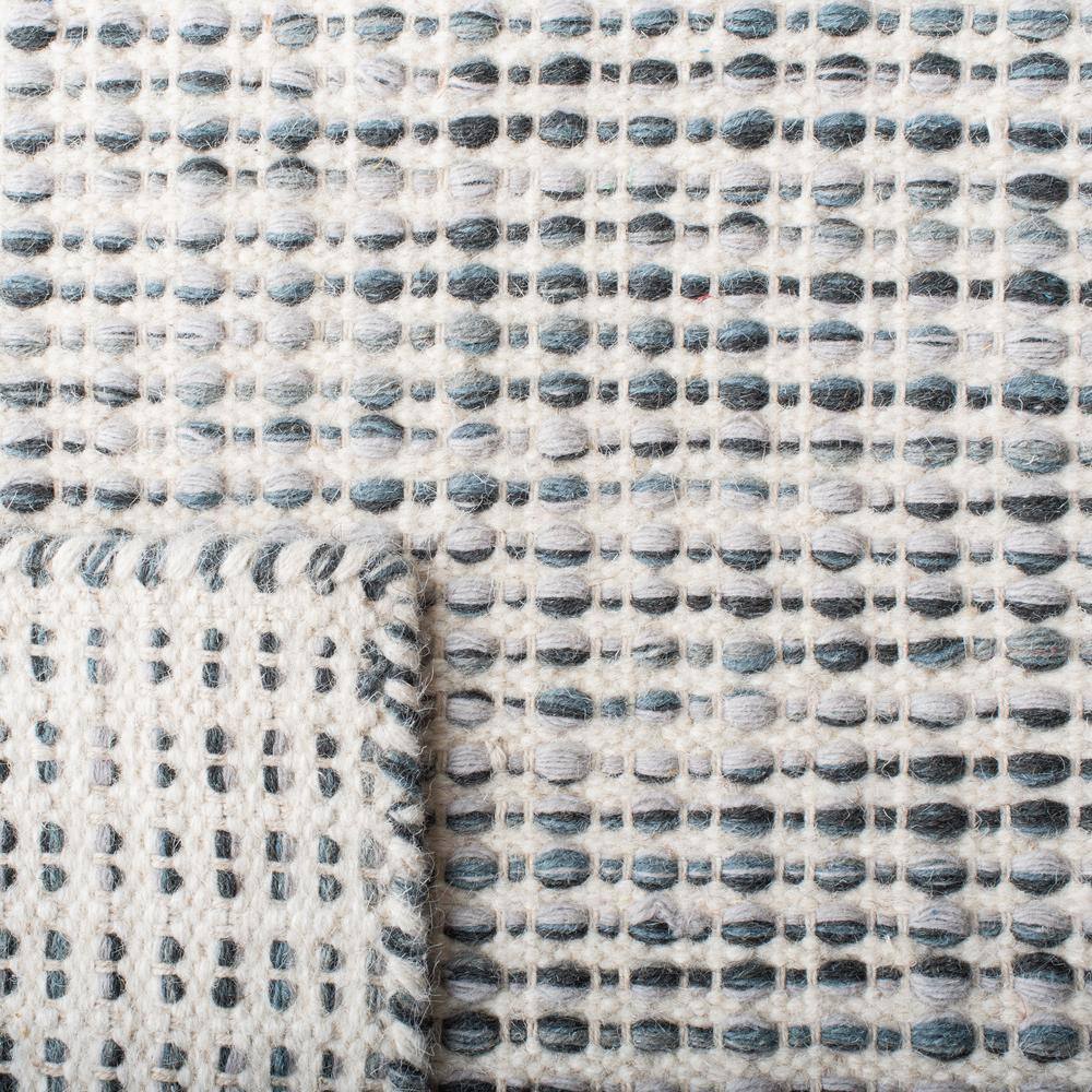 Gray and Ivory Hand-Tufted Wool Rectangular Rug 3' x 5'