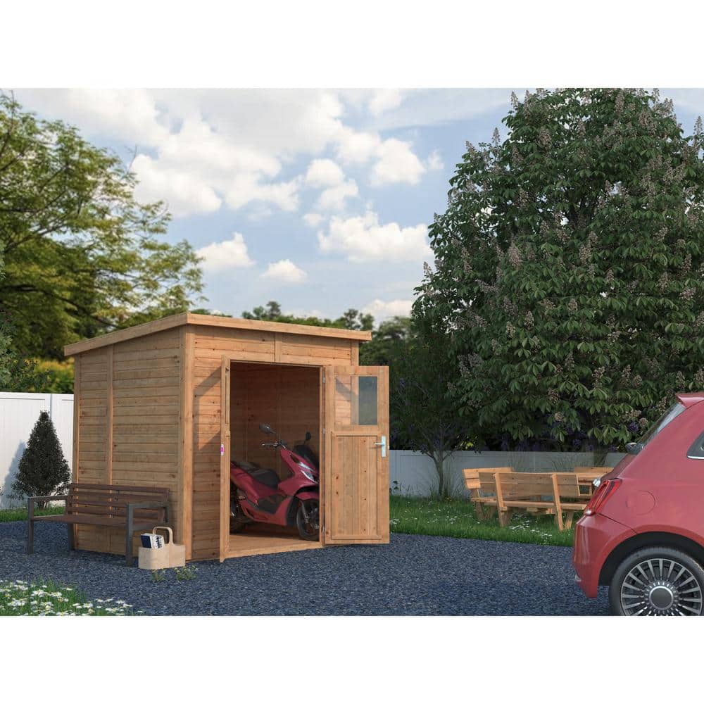 8 ft. x 6 ft. Nordic Spruce Wooden Lean-To Storage Shed with Double Doors