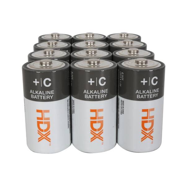 HDX C Alkaline Battery (12-Pack) 7121-12PDQ - The Home Depot