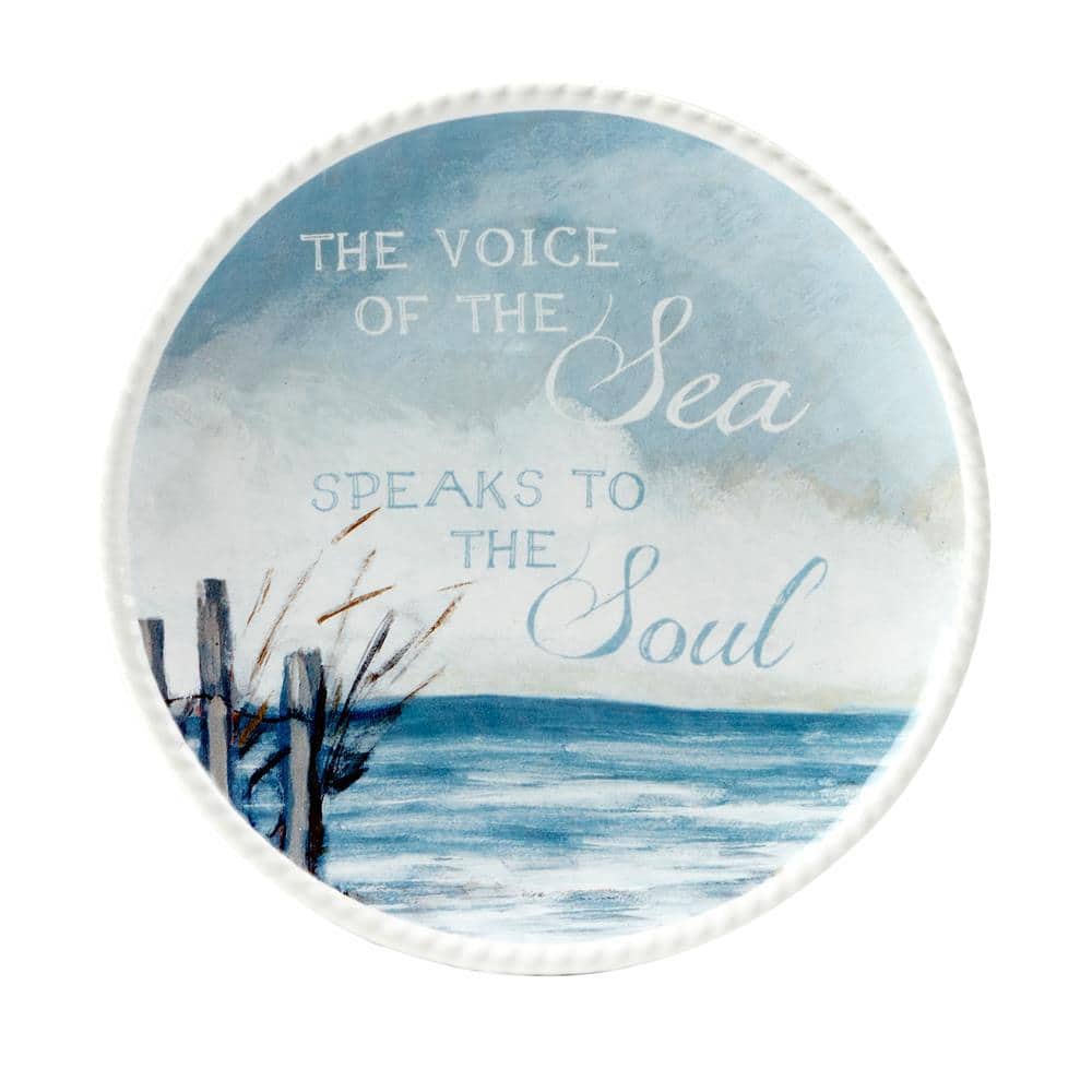 Shorebirds Ceramic Coastal Appetizer Plates Set of 4