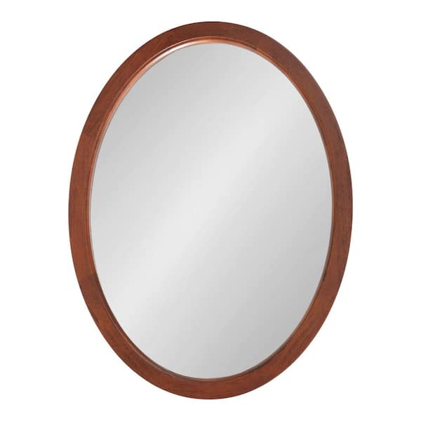 Kate and Laurel Hogan 18 in. W. x 24 in. H Wood Walnut Brown Oval